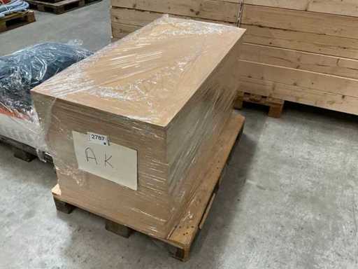 Un palé con aislamiento de fibra de madera Gutex Thermowall o similar suman un total de 20 paneles