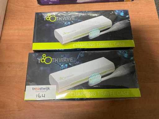 Toothwave Elektrische tandenborstel oplaad reisetui (2x)