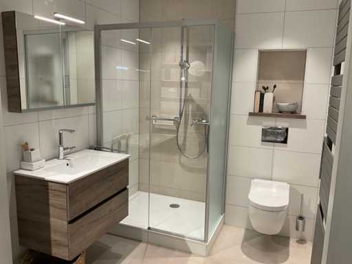 Douchecabine met douchevloer