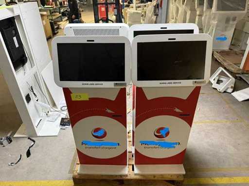 ViewSonic - VSD243-BKA-EV0 - Kiosken met nieuwe touchscreens en ticketprinters (4x)