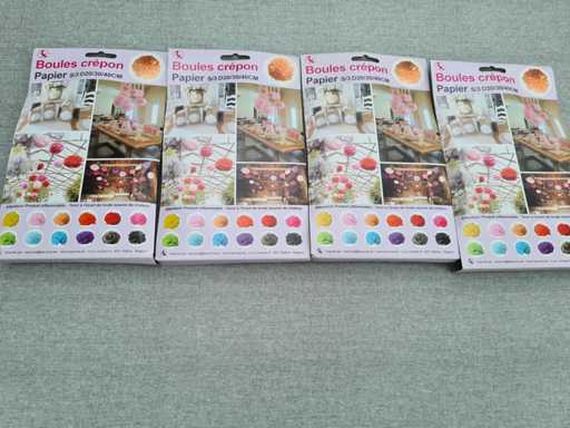 Decoratie abrikoosroze pompons