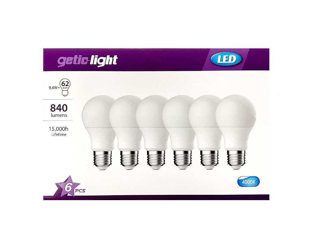 Getic-Light - a60 frost led-lamp e27 6-pack (100x)