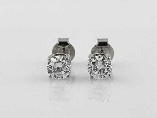 14 KT White Gold Earring With 1.01 Cts Natural Diamond