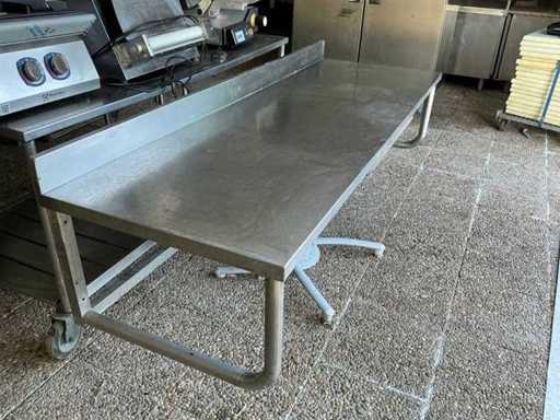 Stainless steel suspended work table