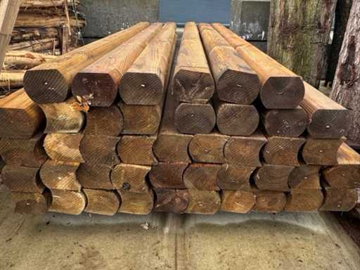 Mini poteaux semi-ronds du jardin Biel 2m40 (43x)