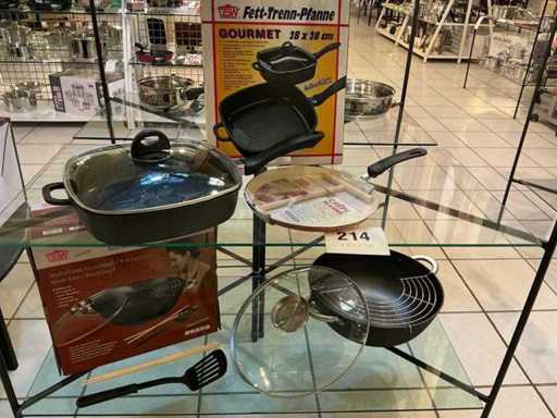 Cast iron wok +Pan (2x)