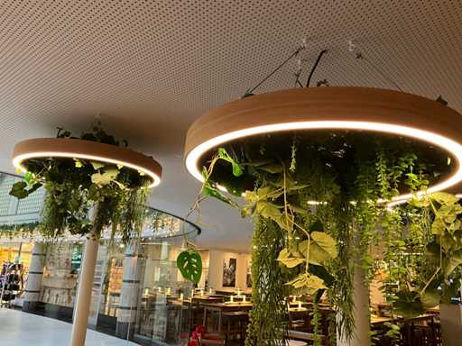 LED-ring met kunstplant (2x)