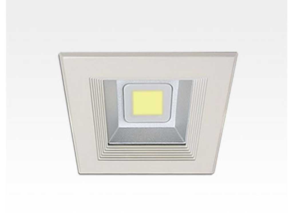 Package of 3 - 10W LED Recessed Downlight White Square Warm White/2700-3200K 600lm 230VAC IP44 120 Degree Lighting Wall Light Ceiling Light Interior Light Recessed Light Office Light Path Lighting Aisle Lighting