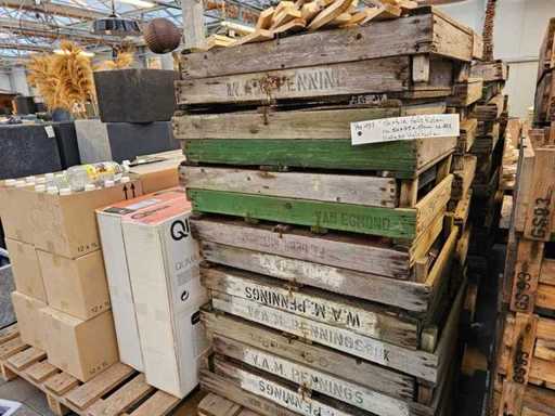 Grande lotto di scatole di legno vintage (circa 100 pezzi) - Oggetti decorativi autentici