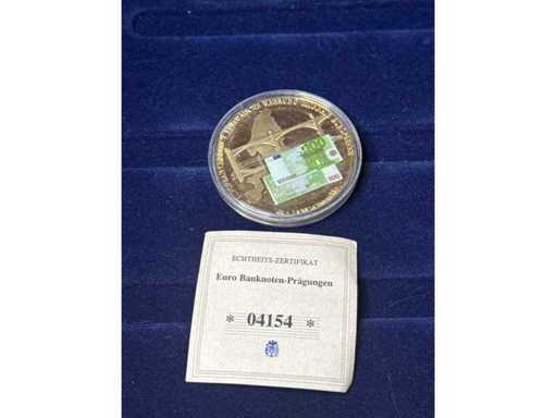 Billets de banque en euros embossant Pièce commémorative 50mm | Facture de 100€