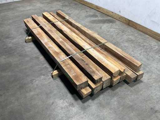 Teak beam 203x8-15 cm (12x)