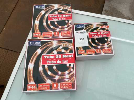 C.Star. Schutzart IP44. Weihnachten LED-Beleuchtung Girlande. (3-fach)