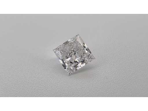 Diamant - aprox. 1,50 carate - diamant Princess cut (certificat)