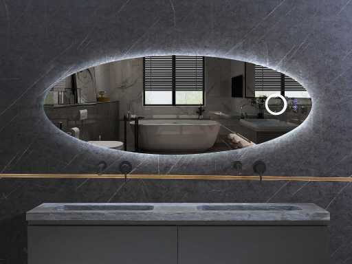 Mawialux design miroir led 100/120cm au choix