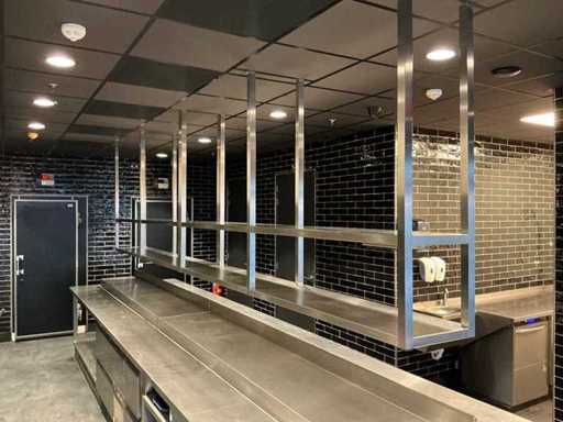 Pod suspendat din oțel inoxidabil pentru bucătării comerciale