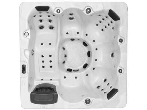 Mawialux spa extérieur 6 personnes avec bluetooth (plug and play 1x prise 220v) - blanc