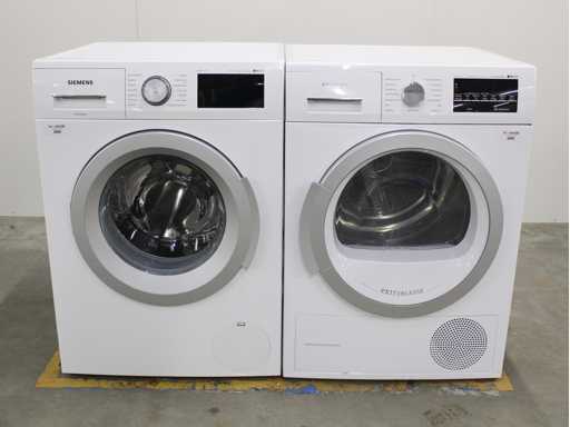 Siemens iQ500 iSensoric bestCollection aquaStop Waschmaschine & Siemens iQ500 iSensoric selbstreinigender Kondensator extraClass Trockner