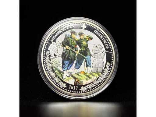 Schweizer Armee 1817 – Limitierte Sammlermedaille mit Farbdruck – Polierte Platte – Auflage nur 1.817 Stück