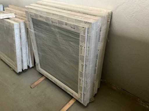 Drutex Systal Plastikowe okno z izolującym szkłem 1000x1000x70mm (4x)