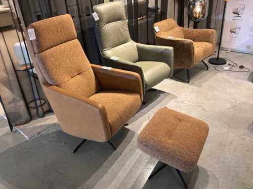 Enzo Mistral Cookie Falster Cognac Relax seat + footstool