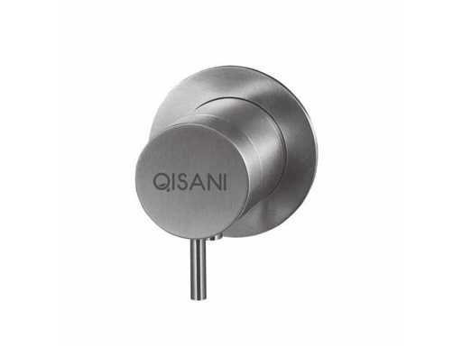 Qisani - Flow - Thermostatische inbouwkraan 1-weg rond afbouwdeel - RVS