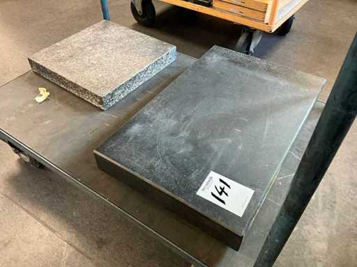 Superficie in granito e piastra di misura (2x)
