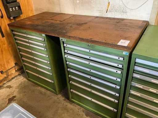 Plateau de table de travail Hagro avec commode