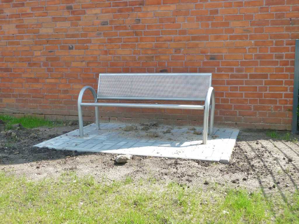 Stainless steel garden bench (7x)