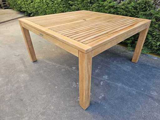 Diamond Collection - Teak Tuintafel Briston 150x 150cm met Blokpoten