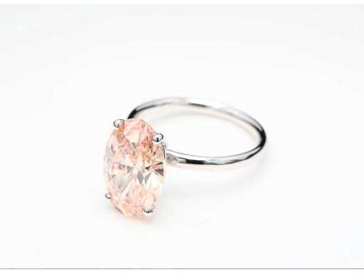 Bague en or blanc 18 carats avec CRT 2,54. diamant.