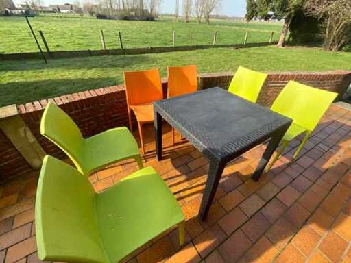 Garden set 1 table 6 chairs