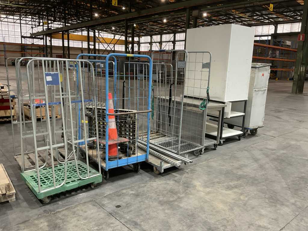 batch of warehouse carts