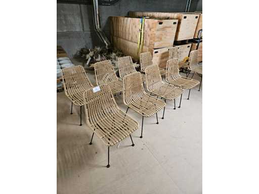 8 x Terrace chair rattan