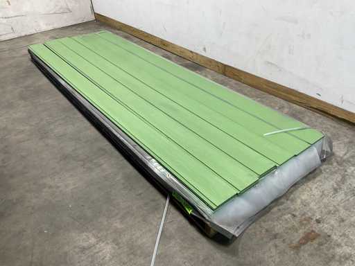 Bande de façade en cèdre - Classe incendie A2 - Vert pomme - 360x18,6x1,2 cm (39x)