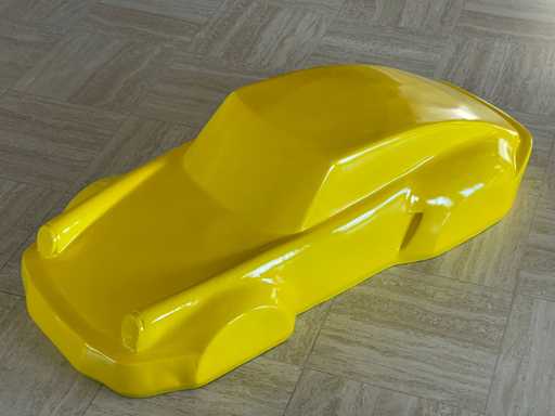 Porsche 911 Sculptuur 140cm Yellow