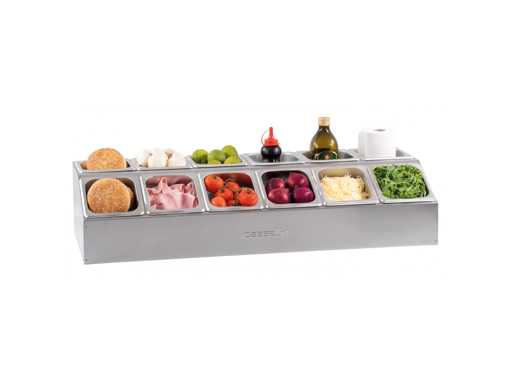 Casselin - Rek voor 12 GN 1/6 bakken - 2 rijen - Gastronorm container