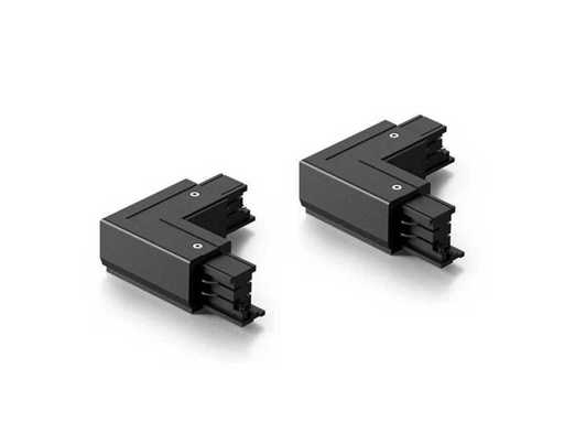 24 x Intec 3-fase Spanningsrail koppelstuk hoek zwart