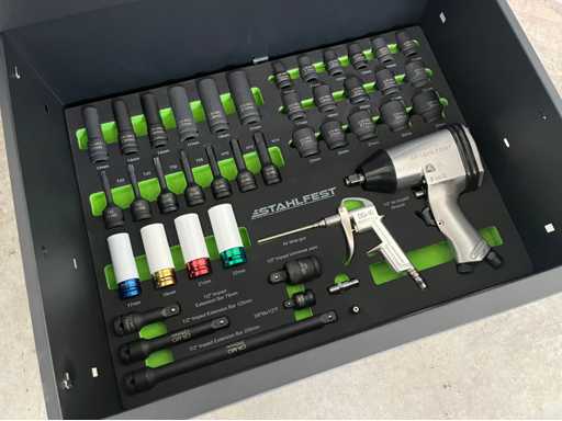 Pneumatische slagmoersleutel set