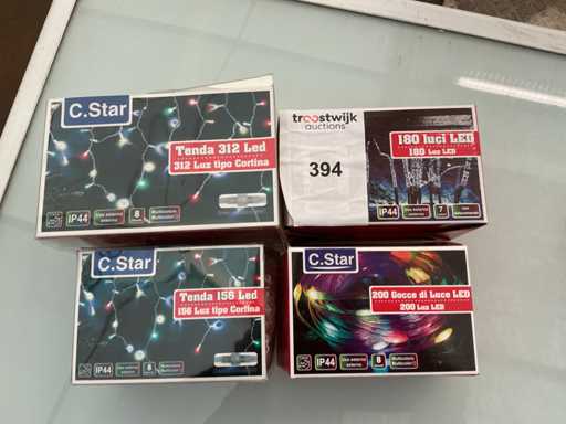 C.Star. Schutzart IP44. Innen- / Außenbereich, Weihnachts-LED-Beleuchtung. (6-fach)