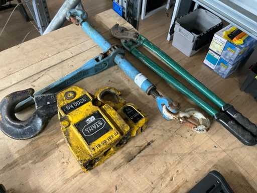 Kabelsnijtang, hijsogen en spanner