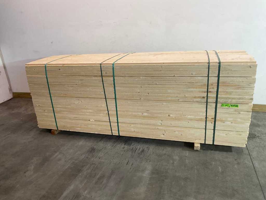 vuren plank 300x17,5x2,2 cm  (45x)