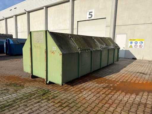 Contenitore chiuso per lo smaltimento con coperchi a aletta