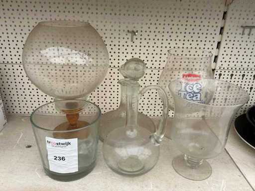 Decoration material Glassware (6x)