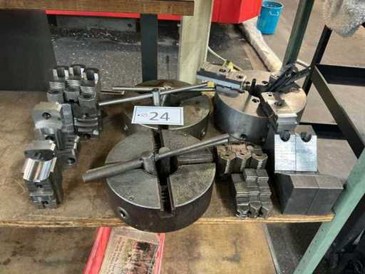 Assortment of various chucks/clamping aids