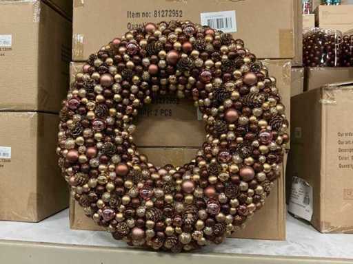 Couronne de fête avec des testicules D50cm marron (10x)