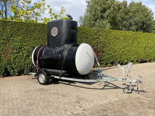 Recreatieve polyester “onderzeeër” op trailer