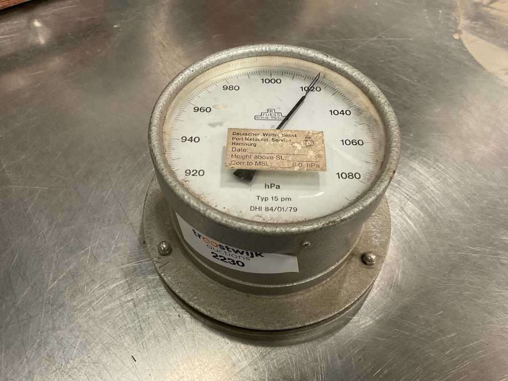 R.Fuess Vintage Navy Barometer