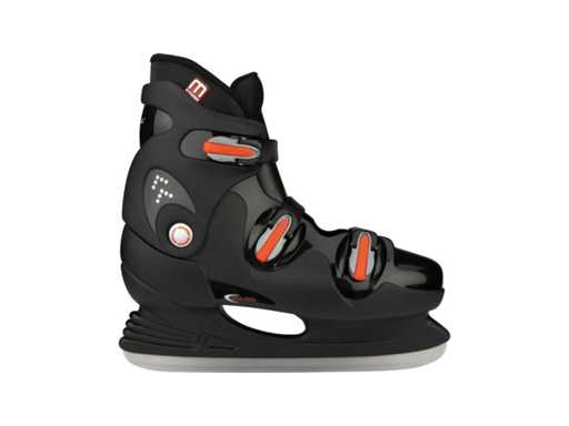 Nijdam IJshockeyschaats - Volwassenen - Hardboot - Zwart - Maat 43