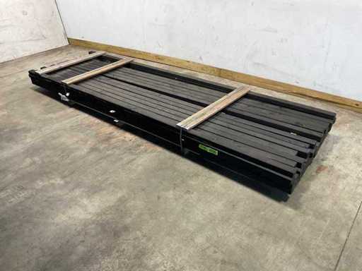 Douglas regel geschaafd zwart 371x7x4,5 cm (45x)