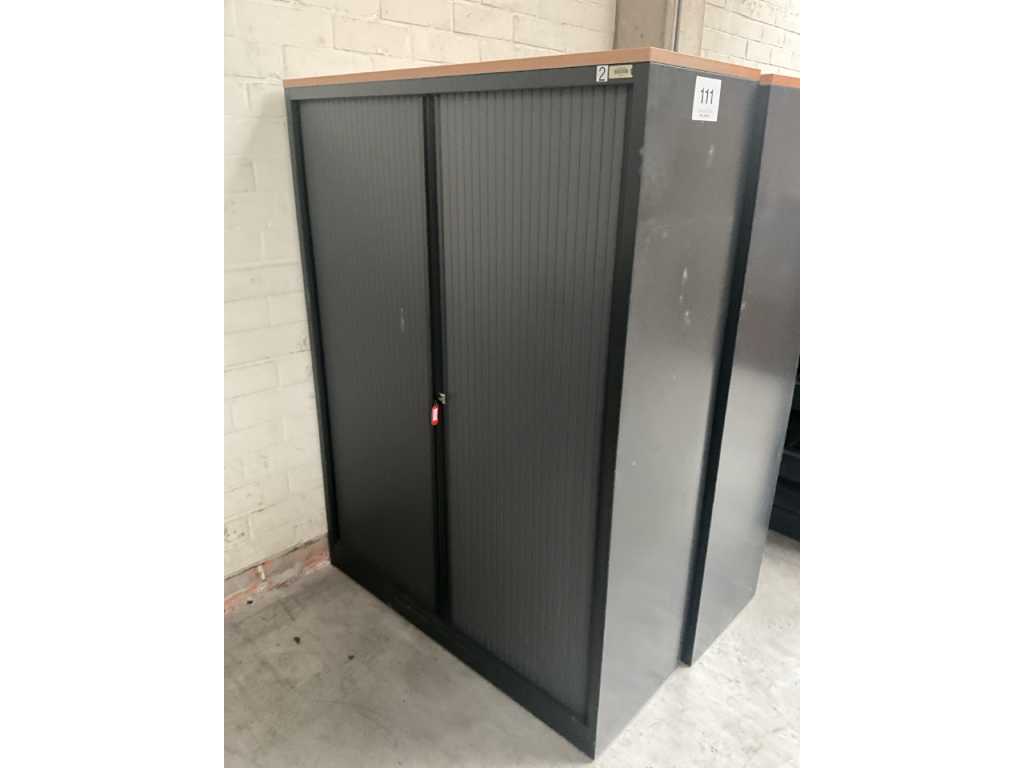 2 half-height metal file/storage cabinets PAMI